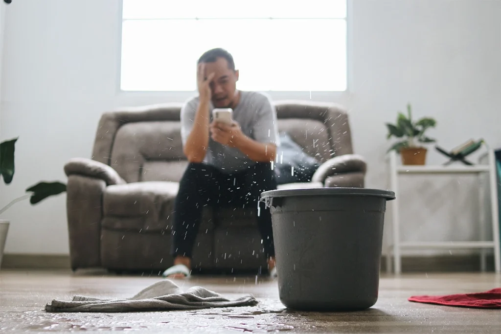 Man with leaky roof Roofing for Troops