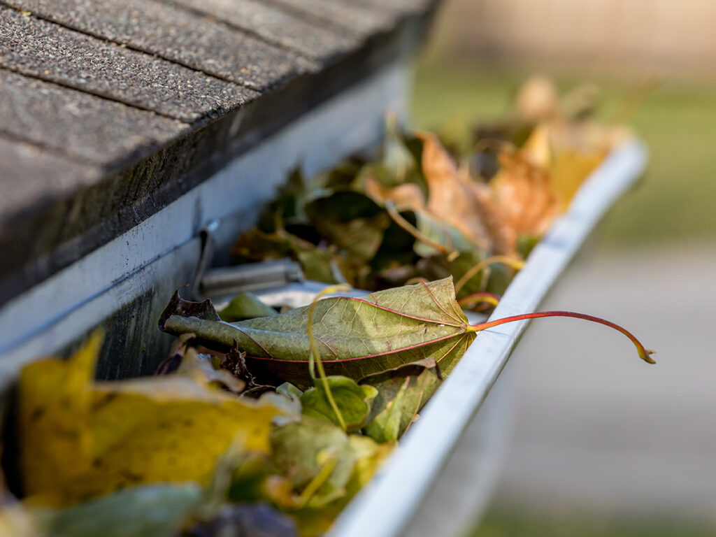 Gutter cleaning with roofing for troops