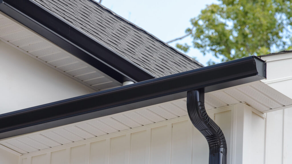 Gutter repair with roofing for troops